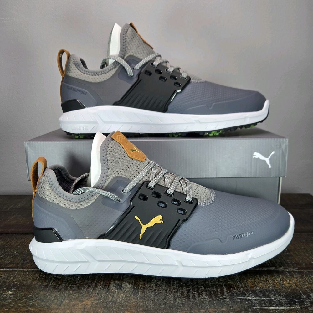Puma Ignite Articulate Mens Size 10 Waterproof Golf Shoes Gray White